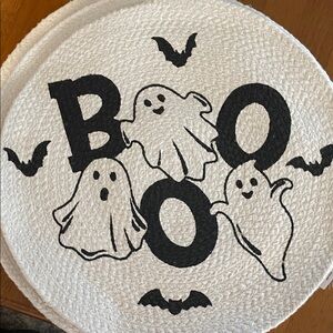 Martha Stewart White and Black Halloween Kitchen Linens